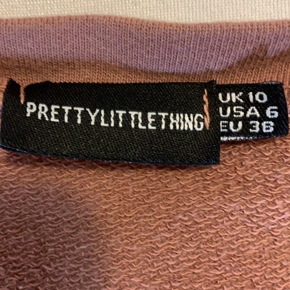 Pretty little things mauve cropped long sleeve top - Picture 8 of 8